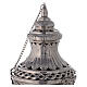 Bell-mouthed thurible in nickel-plated brass 11 3/4 in with basket s2
