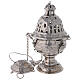 Censer with festoons in nickel-plated brass 24 cm s1