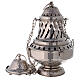 Santiago style thurible in nickel-plated brass h 13 in s1