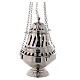 Thurible with leaves decorations nickel-plated brass 10 1/2 in s5