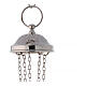 Thurible with leaves decorations nickel-plated brass 10 1/2 in s6