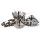 Spherical thurible with triangular holes nickel-plated brass 4 1/4 in s2
