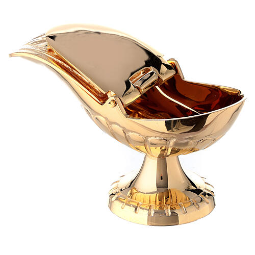 Golden brass censer with incense holder 5