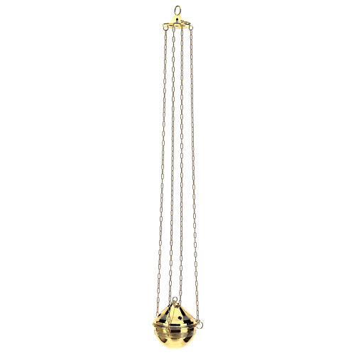 Golden brass censer with incense holder 6