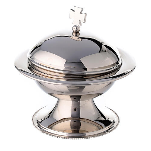 Silver-plated brass round-shaped censer with chain 3