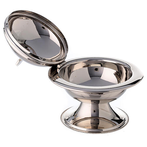 Silver-plated brass round-shaped censer with chain 4