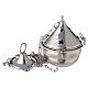 Silver-plated brass censer with chain s1