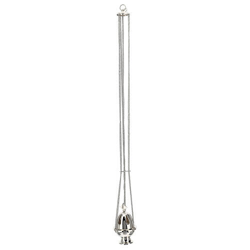 Censer 16 cm with drop holes in nickel-plated bras 3