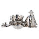 Nickel-plated brass thurible drop-shaped holes 6 1/4 in s2