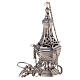 Neogothic drop-shaped thurible in nickel-plated brass 12 1/4 in s1