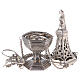 Neogothic drop-shaped thurible in nickel-plated brass 12 1/4 in s2