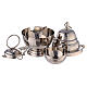 Oval censer with round holes 6 in nickel-plated brass s2