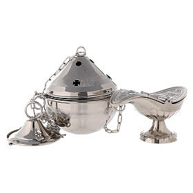 Thurible of silver-plated brass