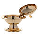 Gold plated rounded boat for incense s2