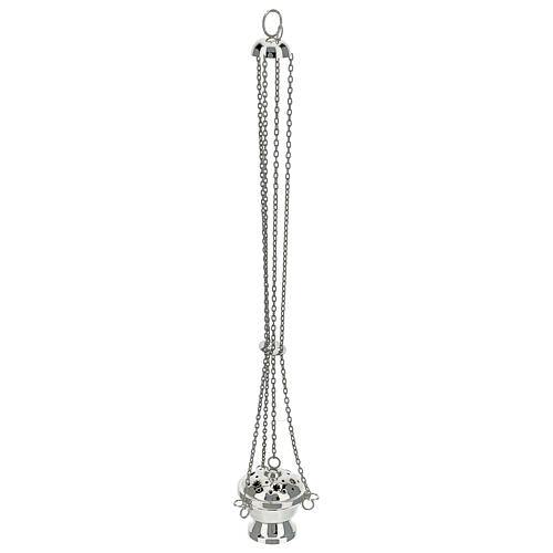 Turibolo ottone argentato decori stella 11 cm 2