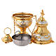 Thurible boat and spoon, gold and nickel-plated brass s3
