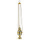 Thurible boat and spoon, gold and nickel-plated brass s7