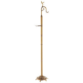 Rauchfass-Ständer, Messing vergoldet, 147 cm hoch