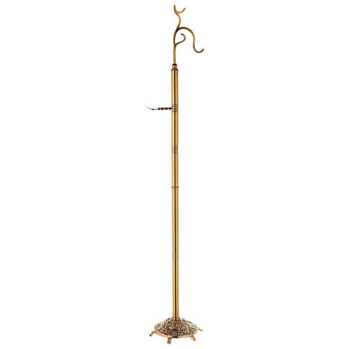 Rauchfass-Ständer, Messing vergoldet, 147 cm hoch 1