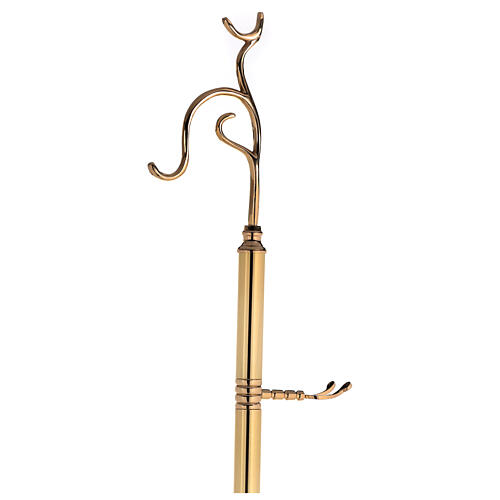Thurible holder, gold plated brass, h 147 cm 3