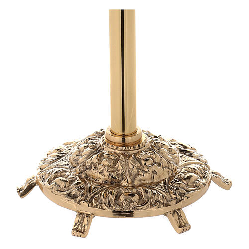 Thurible holder, gold plated brass, h 147 cm 5