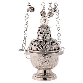 Thurible with cut-out cover h 16 cm
