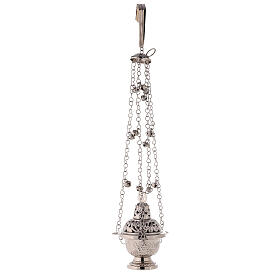 Thurible with cut-out cover h 16 cm