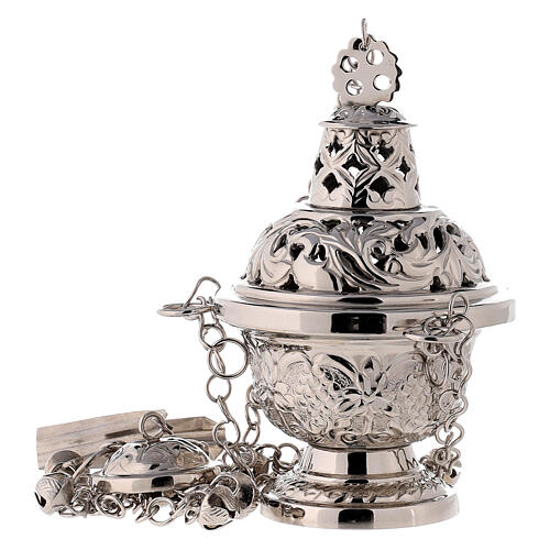 Thurible with cut-out cover h 16 cm 4