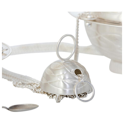 Sphere thurible with boat, silver finish 3