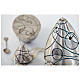 Cosmos thurible with boat, silver finish s4