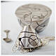 Cosmos thurible with boat, silver finish s6