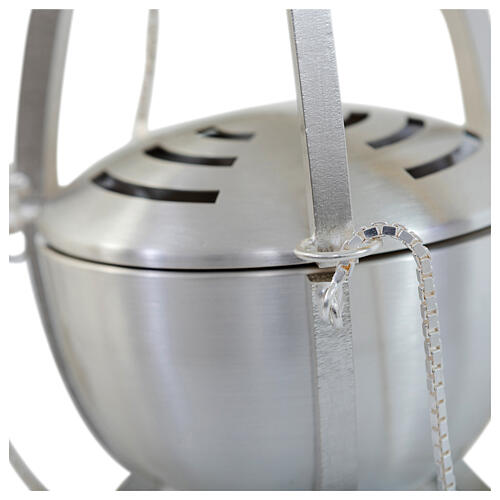 Structure thurible with boat, silver finish 2
