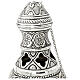 Gothic thurible chiseled boat silver finish spoon s7
