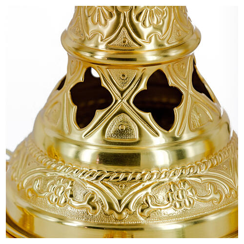 Thurible boat spoon chiseled golden finish Gothic style 2