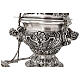 Baroque thurible and boat with chiseled silver finish, 8 in s4