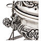 Baroque thurible and boat with chiseled silver finish, 8 in s7