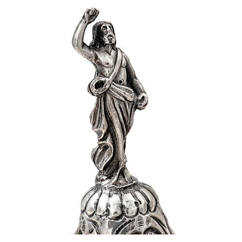 Baroque Thurible and Boat with Chiseled Silver Finish 20 cm 8