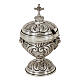 Thurible and boat Baroque angels with chiseled silver finish s3