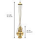 STOCK MINOR IMPERFECTIONS - Golden brass thurible in Santiago style, 14 in s3