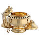 STOCK MINOR IMPERFECTIONS - Golden brass thurible in Santiago style, 14 in s6