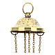 STOCK MINOR IMPERFECTIONS - Golden brass thurible in Santiago style, 14 in s7