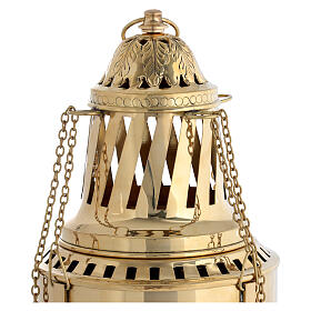 STOCK PEQUEÑAS IMPERFECCIONES Incensario latón dorado estilo Santiago 35 cm
