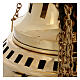 STOCK PICCOLE IMPERFEZIONI Turibolo ottone dorato stile Santiago 35 cm s9