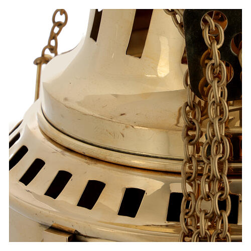STOCK PEQUENAS IMPERFEÇÕES - Turíbulo em latão dourado estilo Santiago 35 cm 9