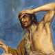 Quadro su tela "Battesimo di Gesù" 90x60 cm s3