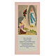 Tavola Madonna Lourdes Ave Maria spagnolo rosa s1