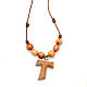 Tau cross pendant with rosary beads s1