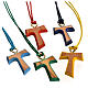 Coloured tau cross pendant s3