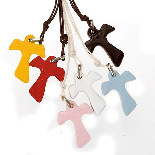 Tau Pendant in leather, various colours 1
