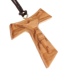 Pendenti Tau: Pendente croce tau Cristo Risorto in rilievo